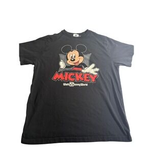 Disney Mickey Mouse graphic black short sleeve unisex t shirt Size Largeze